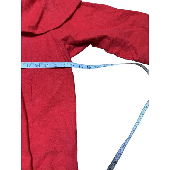 Handmade Youth Halloween Red Devil Costume Romper With Tail & Ruffled Collar M/L - Picture 5 of 7